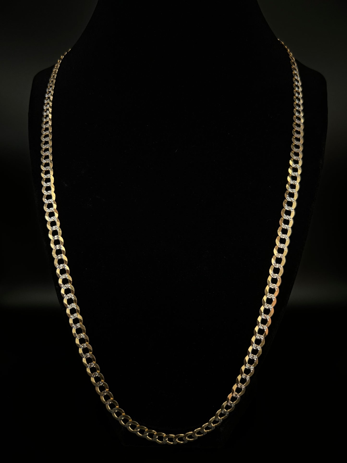 14K Solid Two-Tone Miami Chain