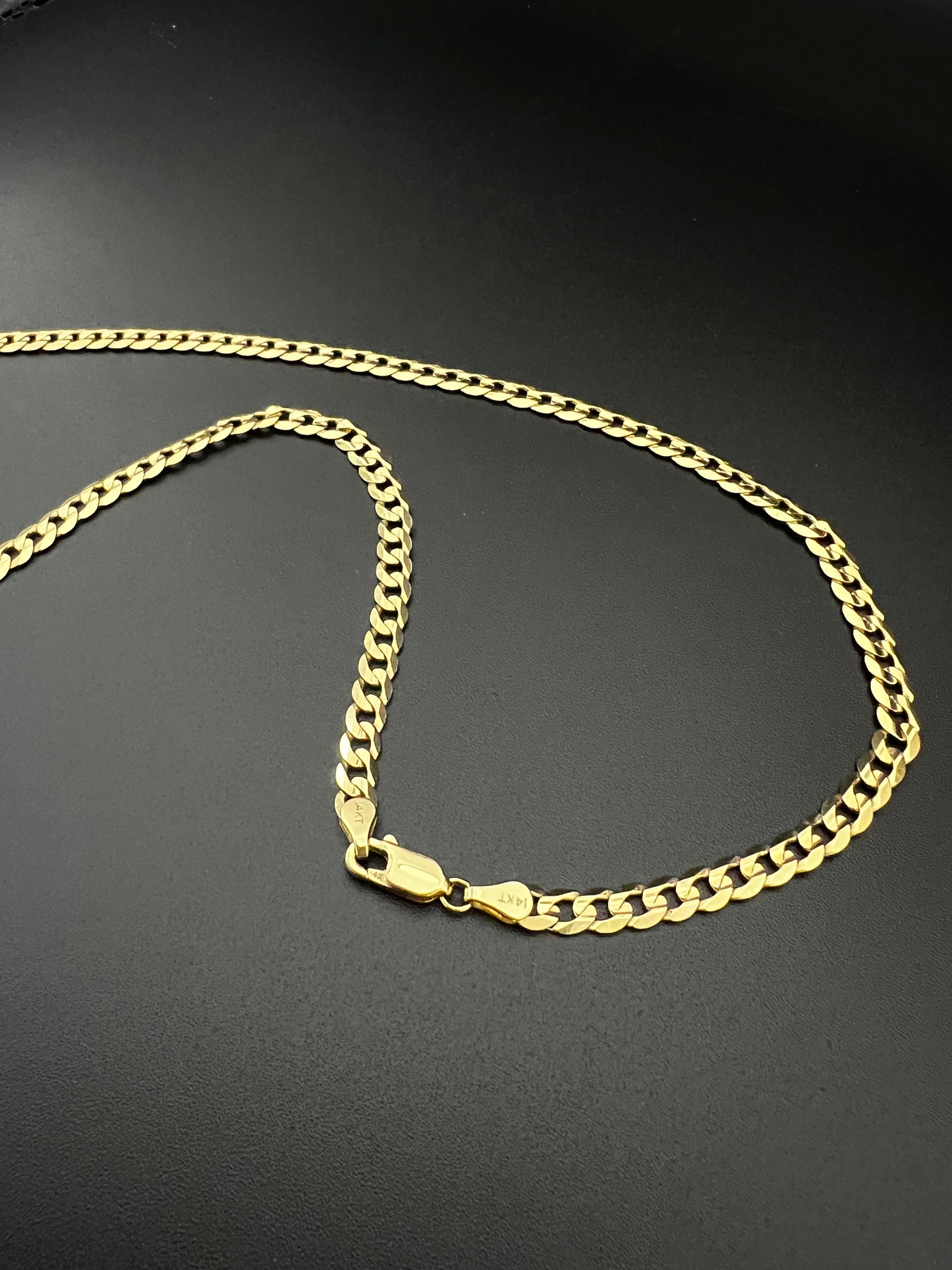 14K Solid Cuban Curb Chain