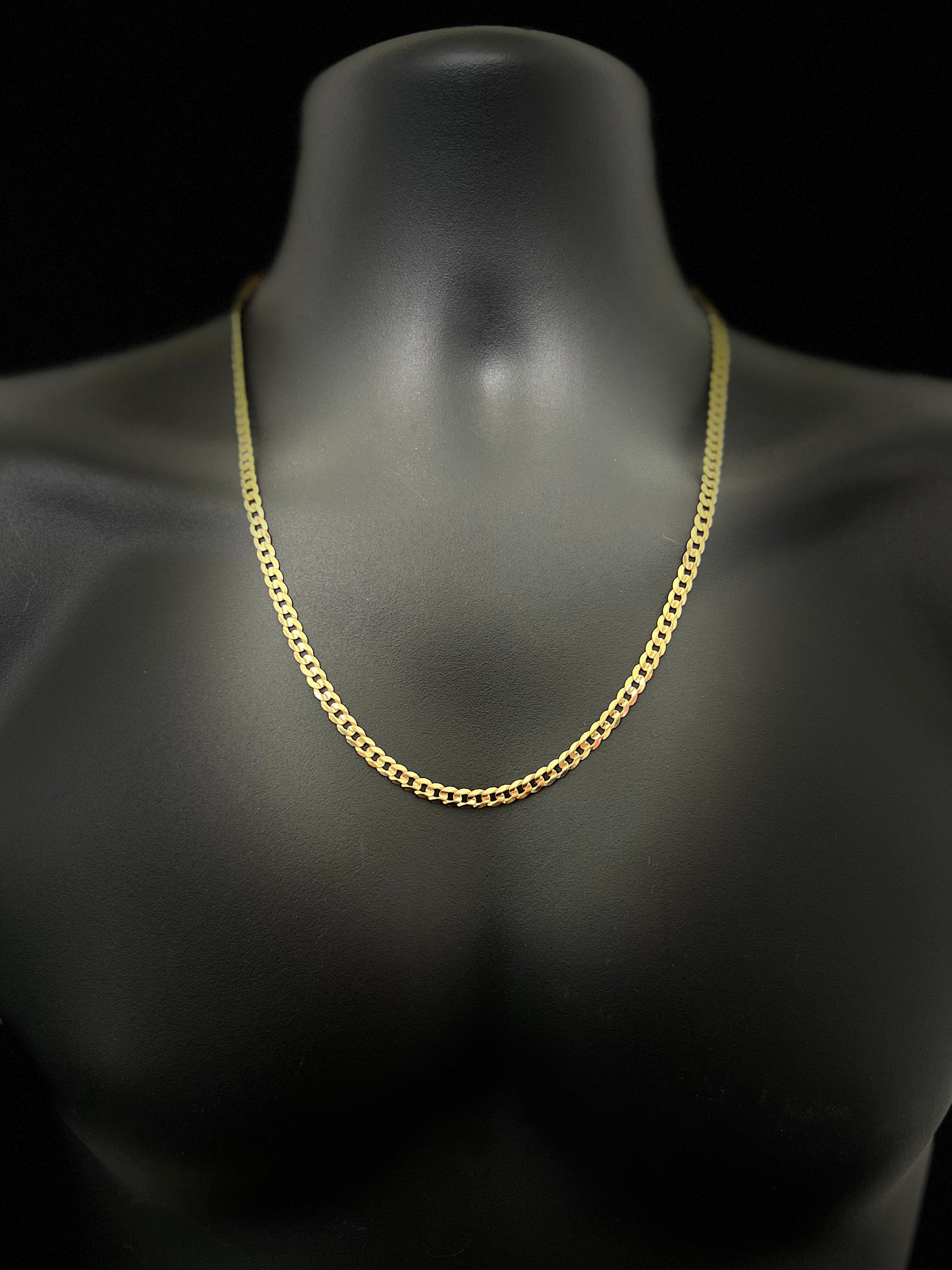 14K Solid Cuban Curb Chain