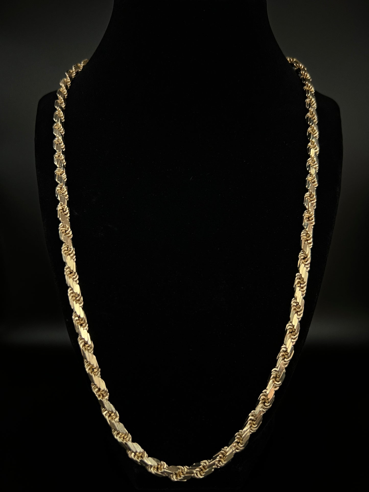 14k Semi-Solid Rope Chain