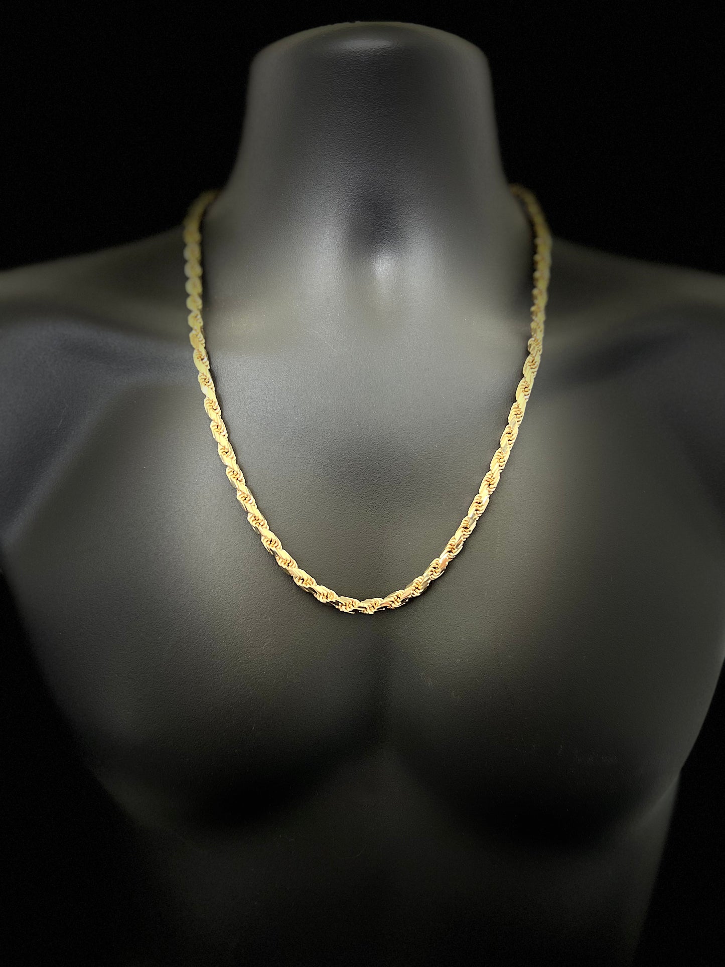 14k Semi-Solid Rope Chain