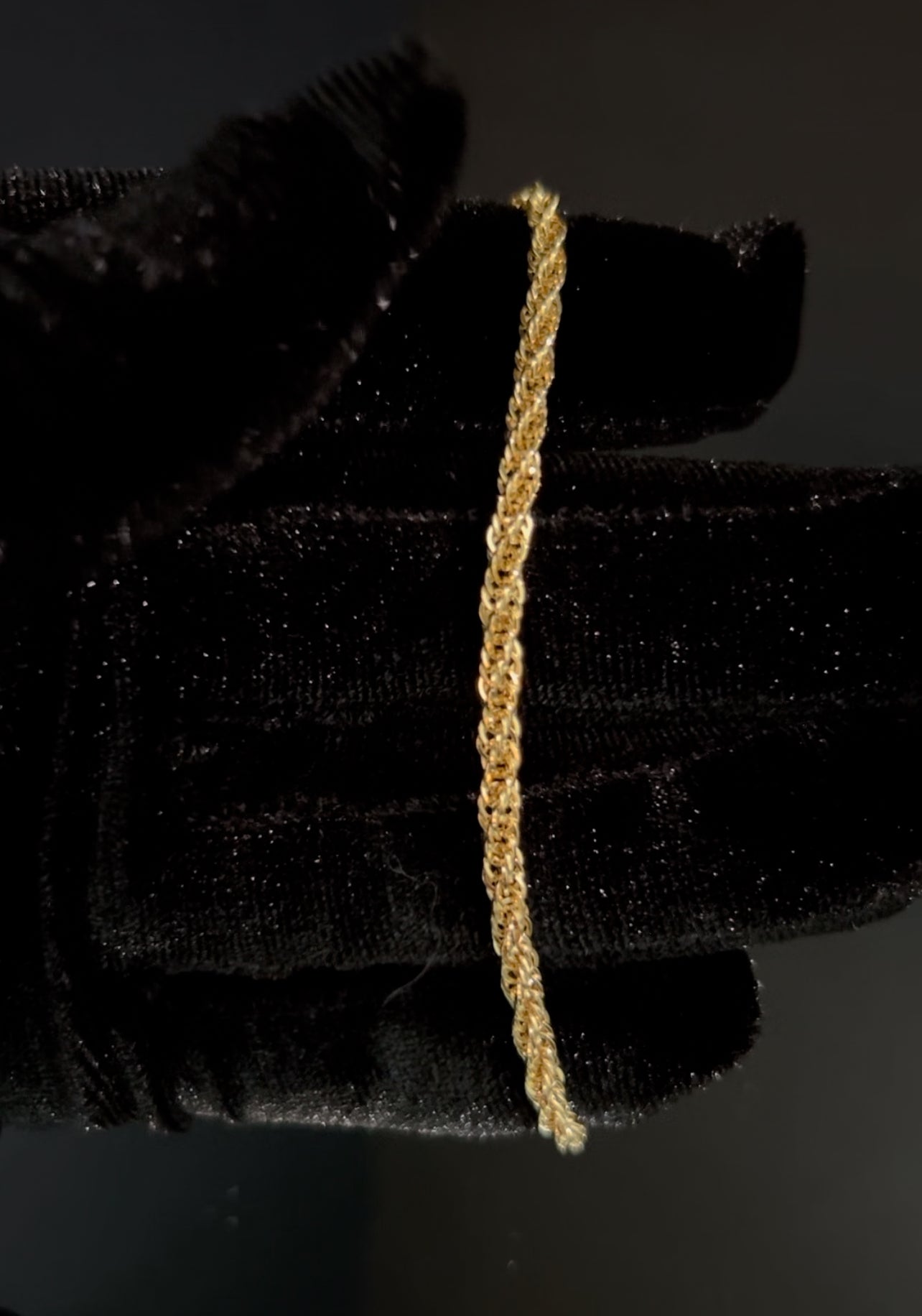 14K Unisex Hollow Rope Bracelet