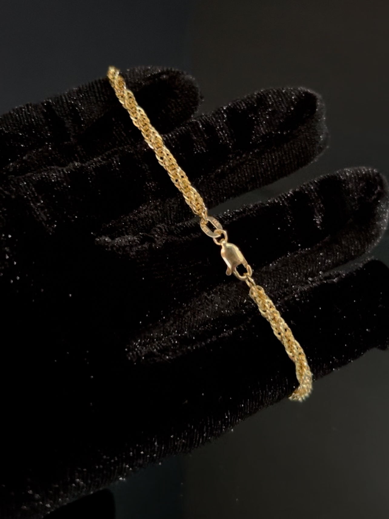 14K Unisex Hollow Rope Bracelet