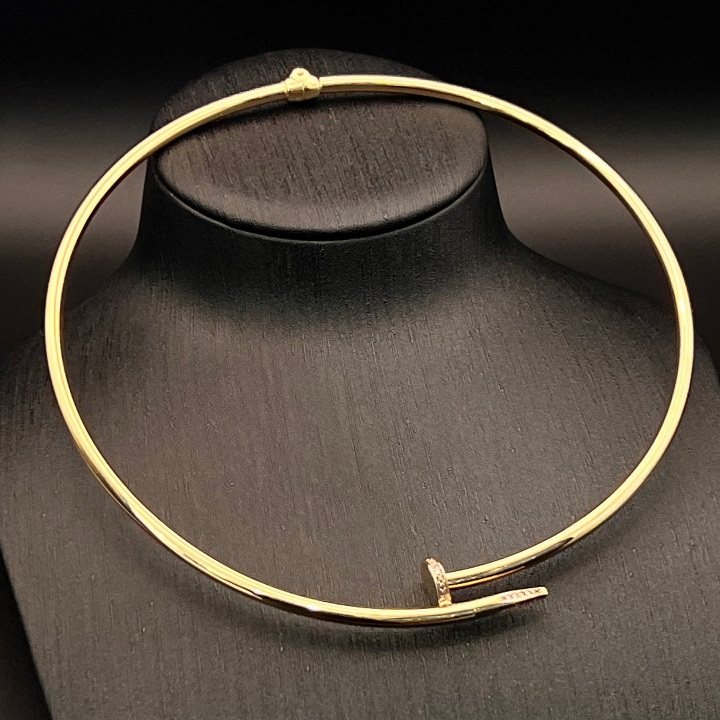 Nail Hollow Necklace 14K Gold