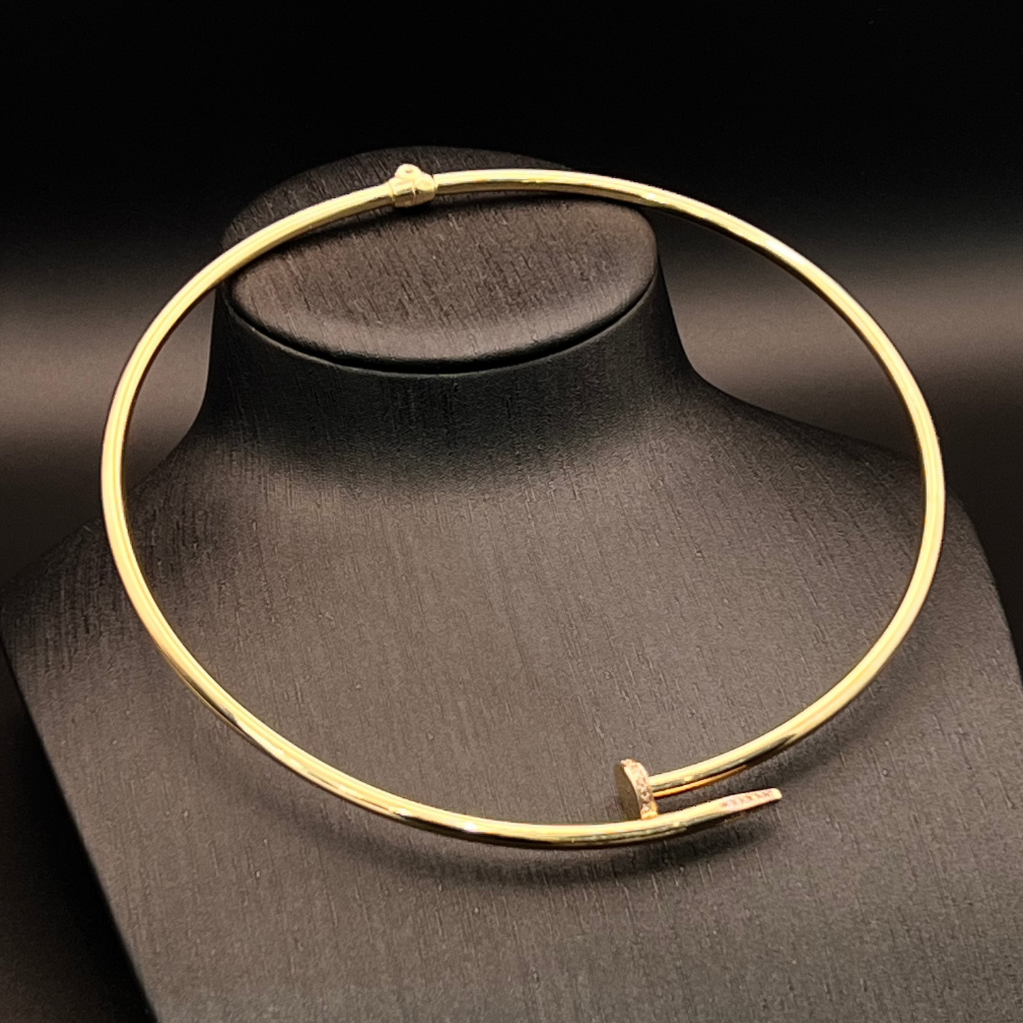Nail Hollow Necklace 14K Gold
