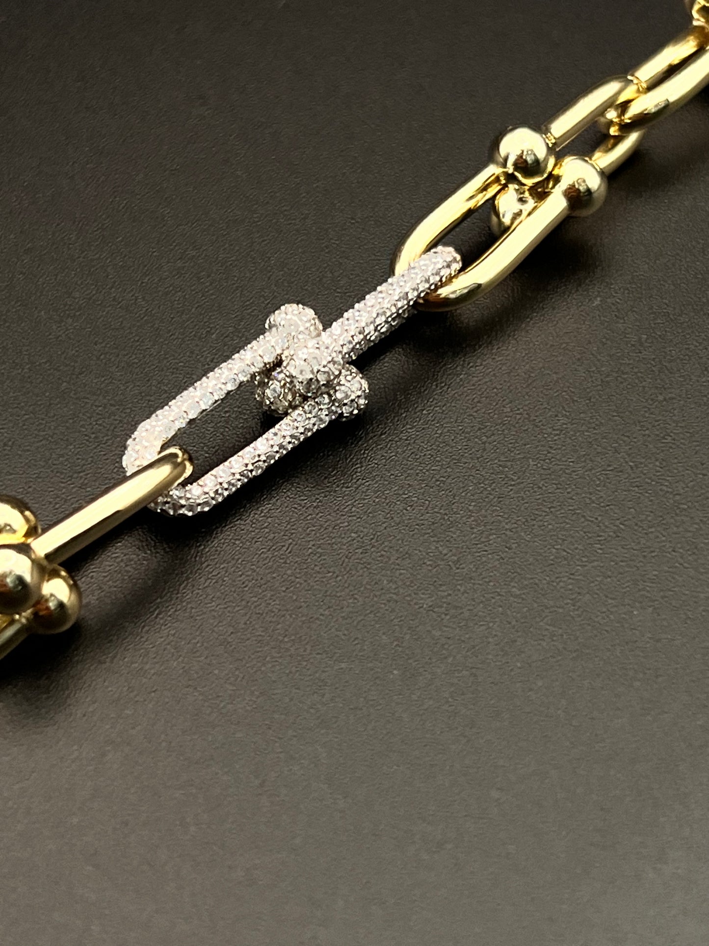 Fancy Hollow Women's Necklace CZ