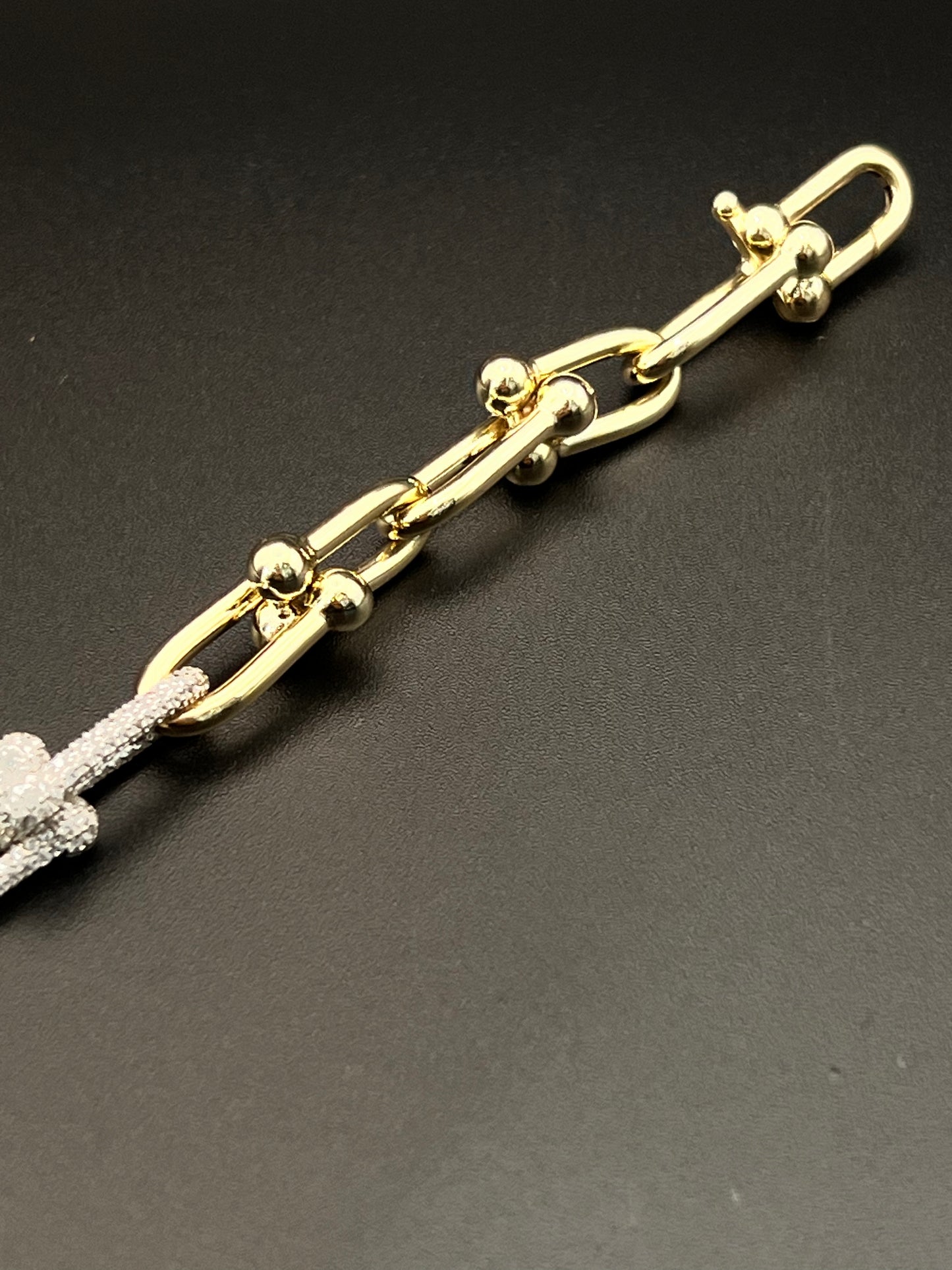 Fancy Women's Bracelet CZ 10K Gold