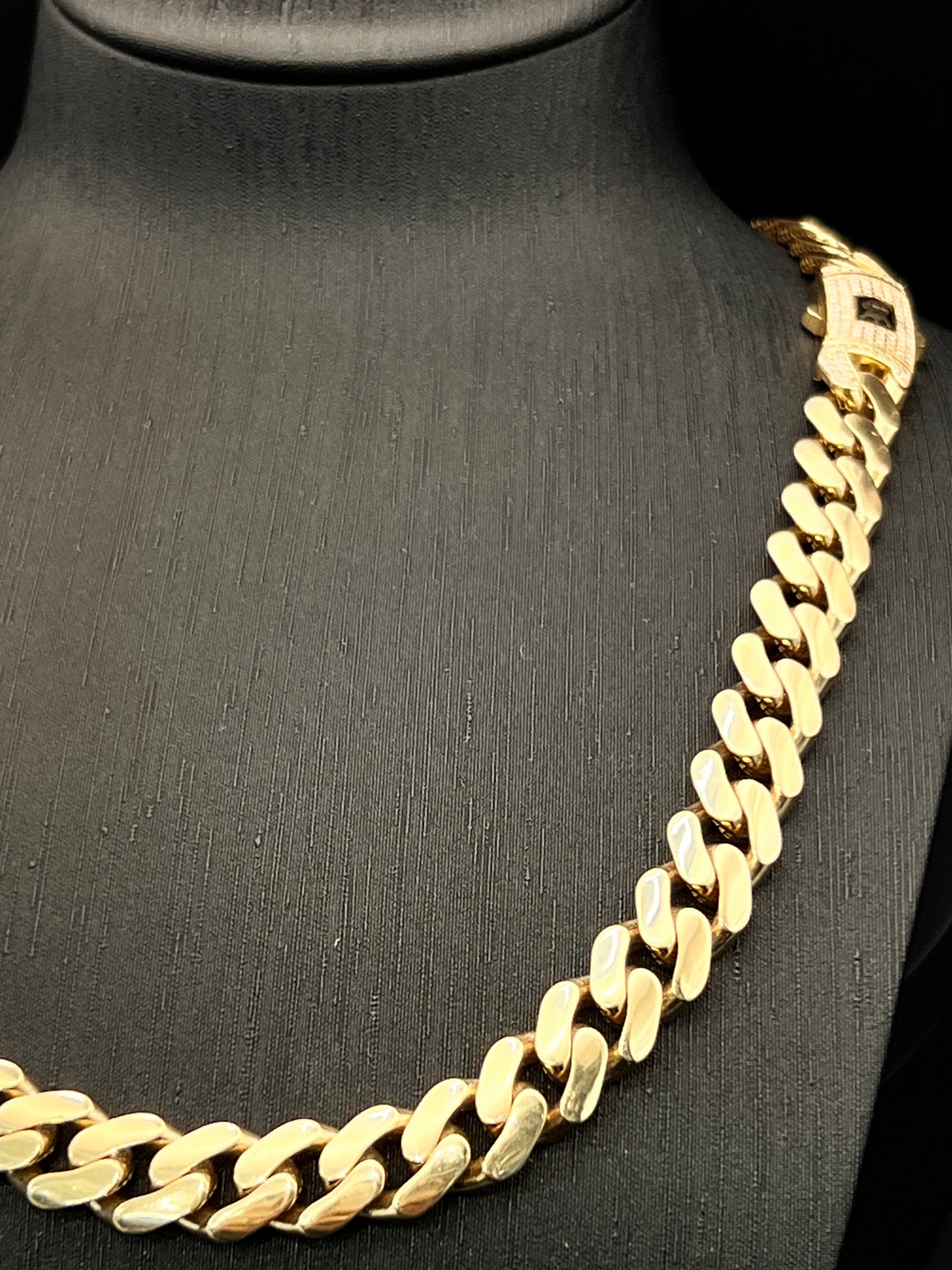 14K Men's Hollow Monaco Chain 22''