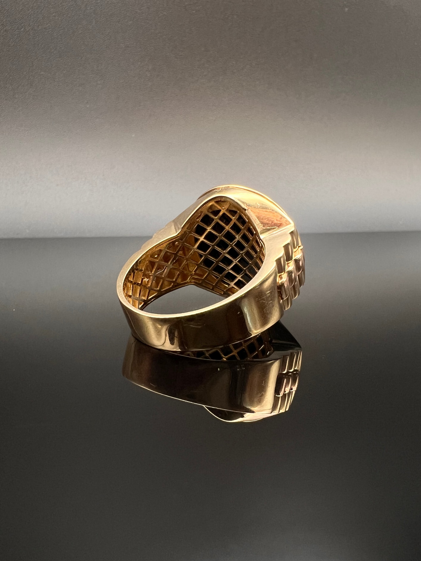 14K Men's San Judas Ring 2 tone