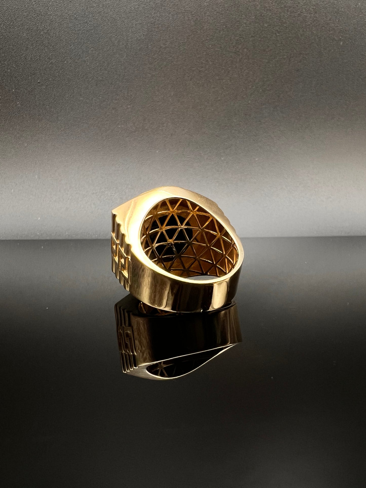 14K Men's Lion Ring