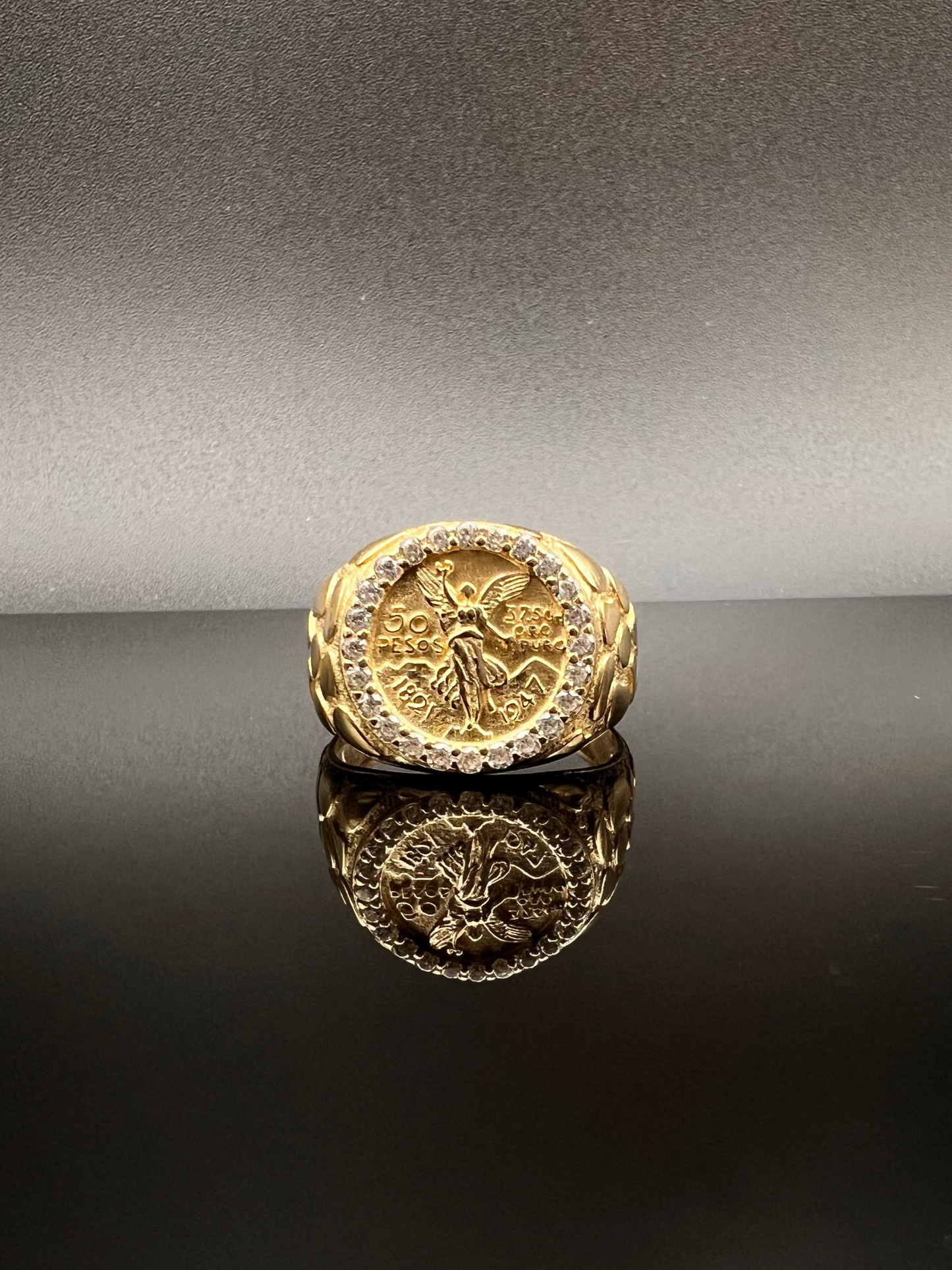 14K Men's Centenario Nugget Ring