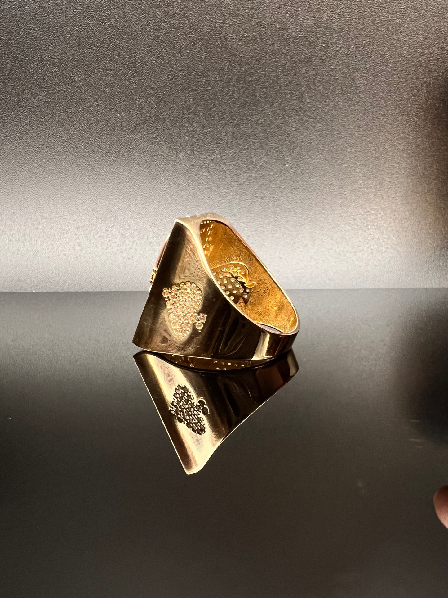 14K Men's King of Spades Ring