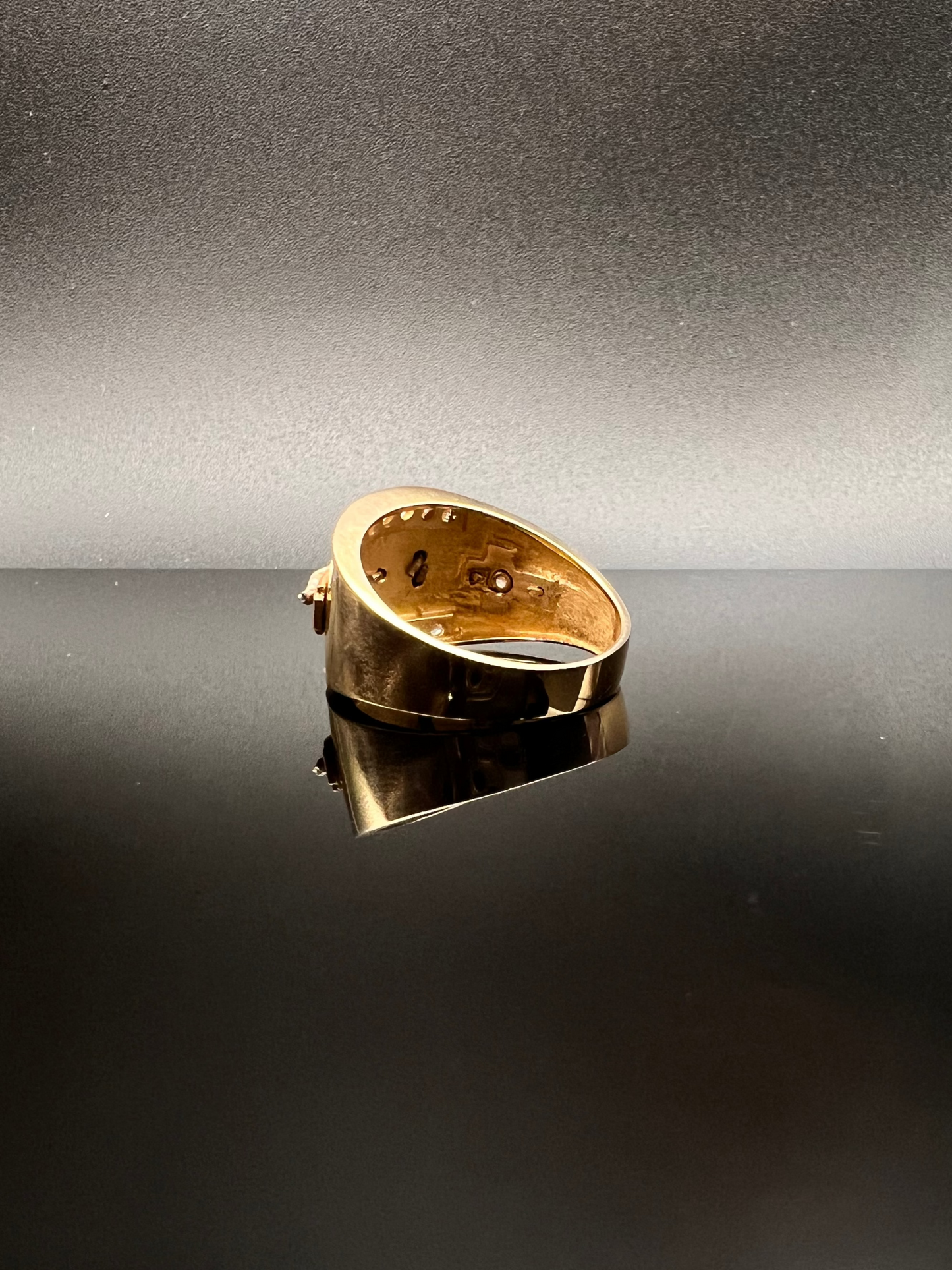 14K Men's Crucifix Ring two-tone