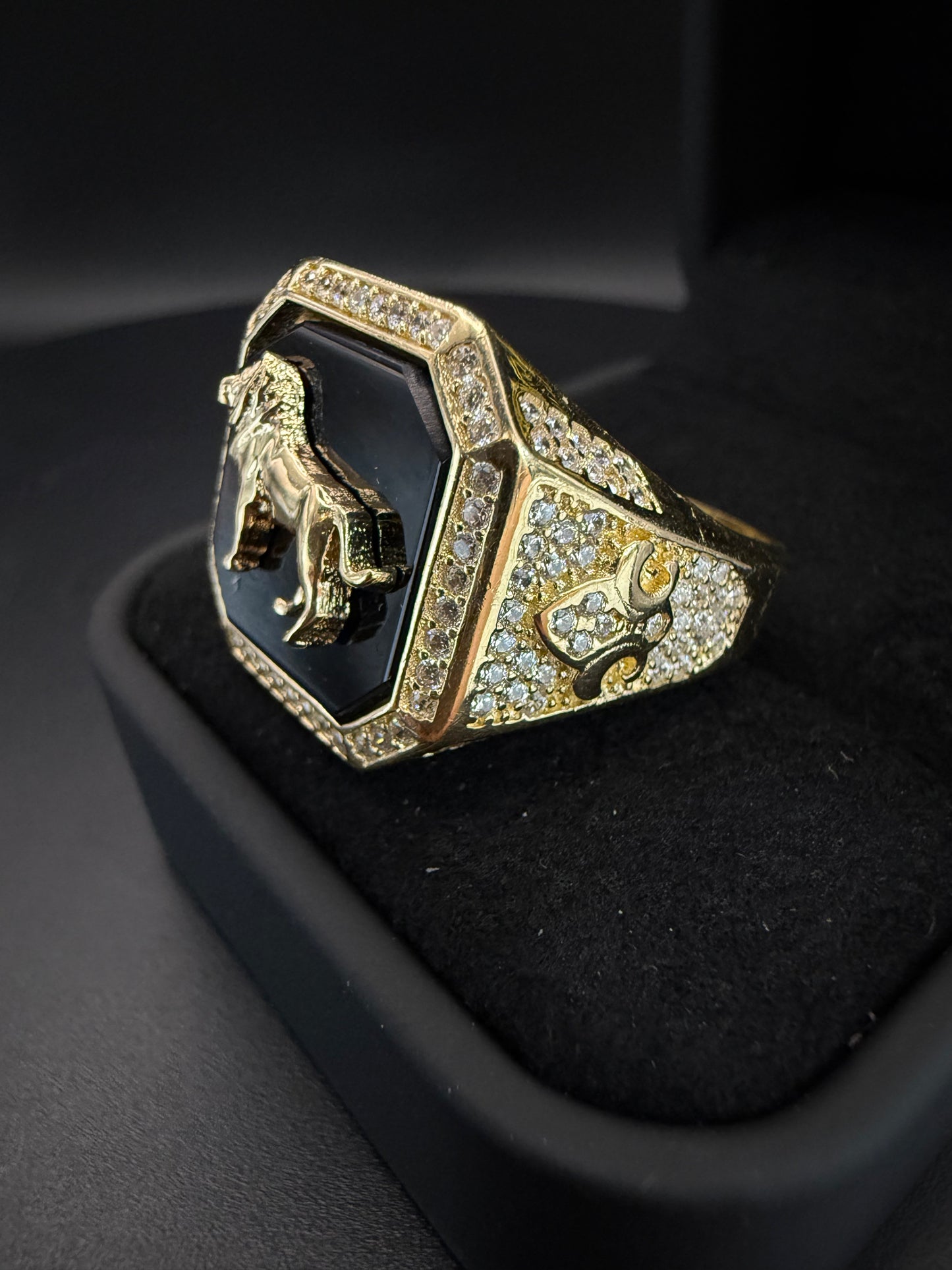 Men's Ring - 14K Lion Design