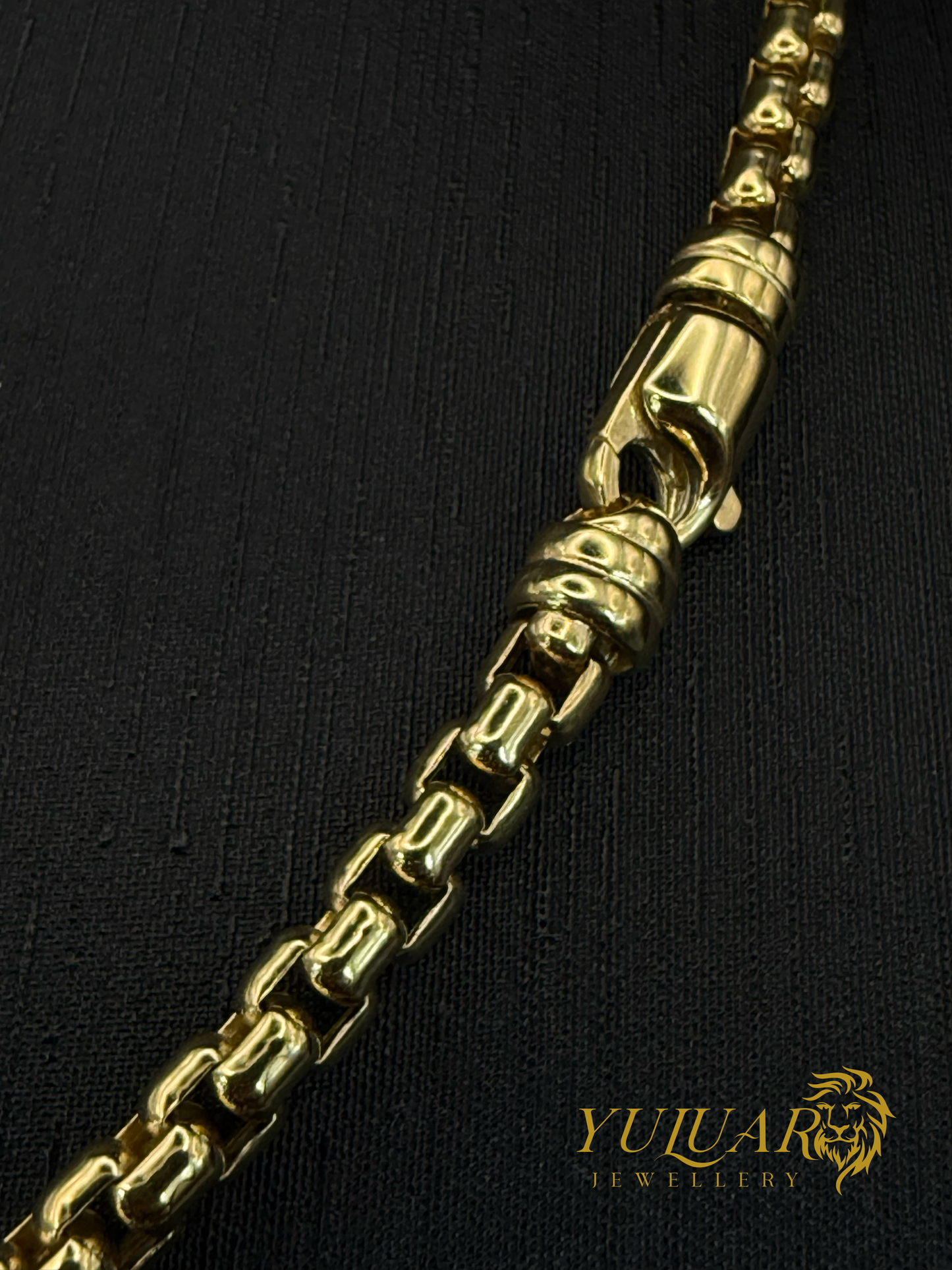 14K Semi-Solid Box Link Chain 22''