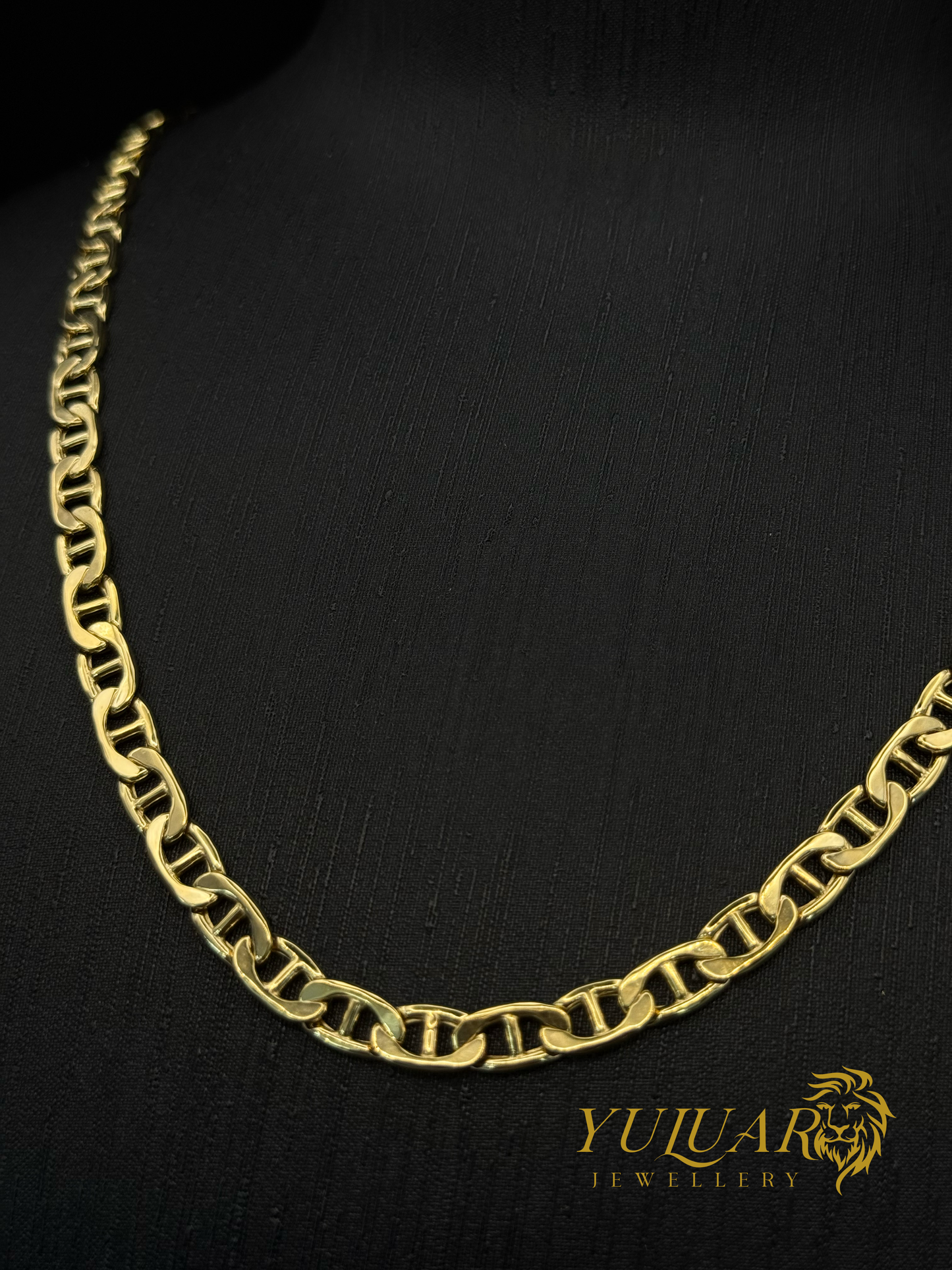 14K Hollow Anchor Link Chain 24''