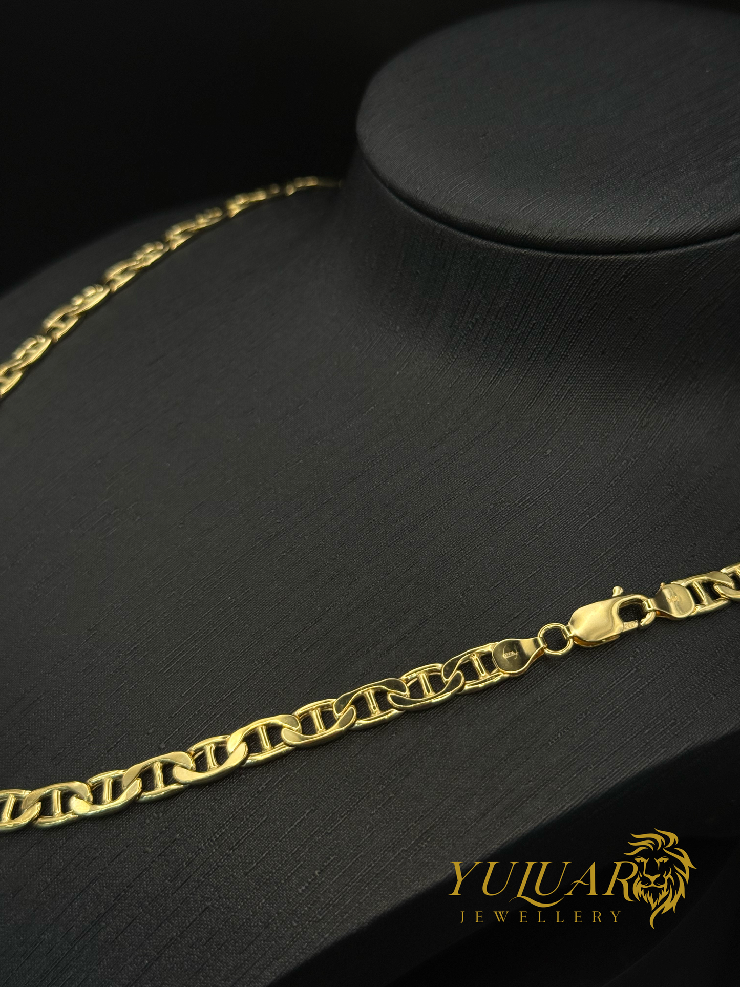 14K Hollow Anchor Link Chain 24''