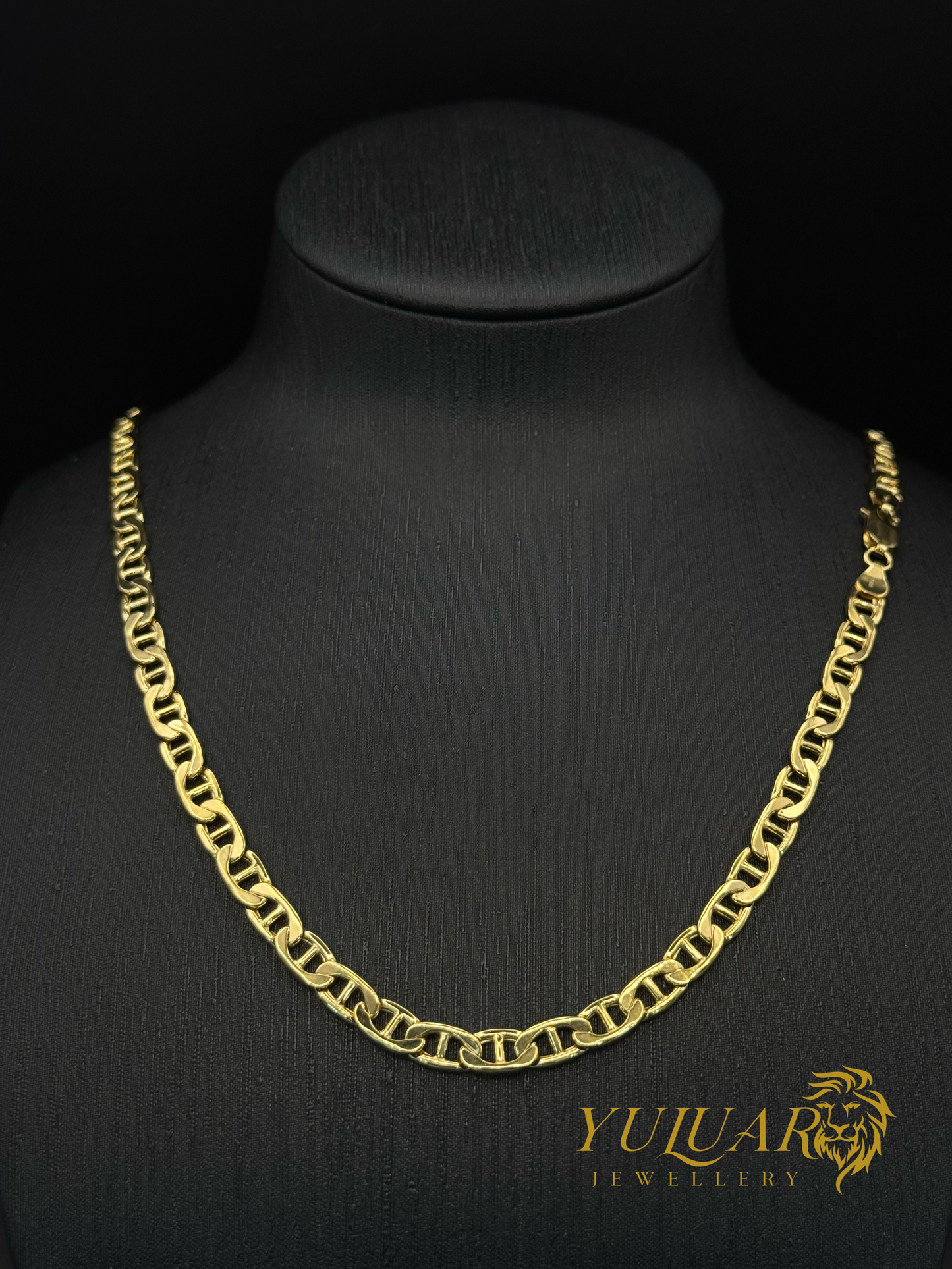 14K Hollow Anchor Link Chain 24''