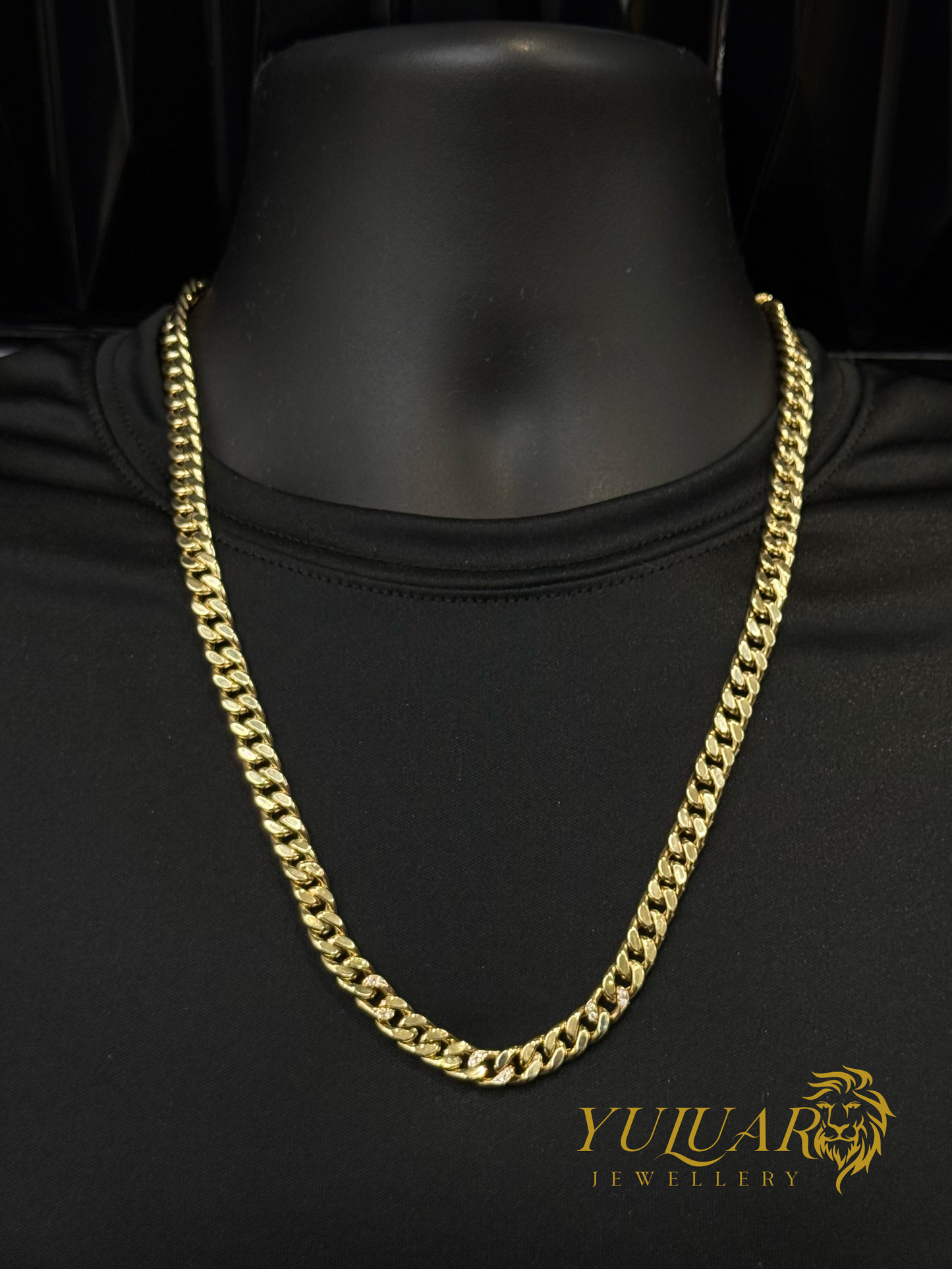 14K Hollow Cuban Link Chain 24''