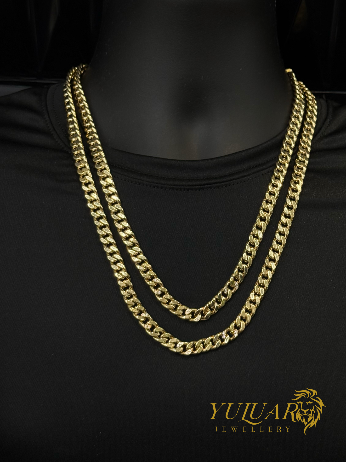 14K Hollow Cuban Link Chain 24''