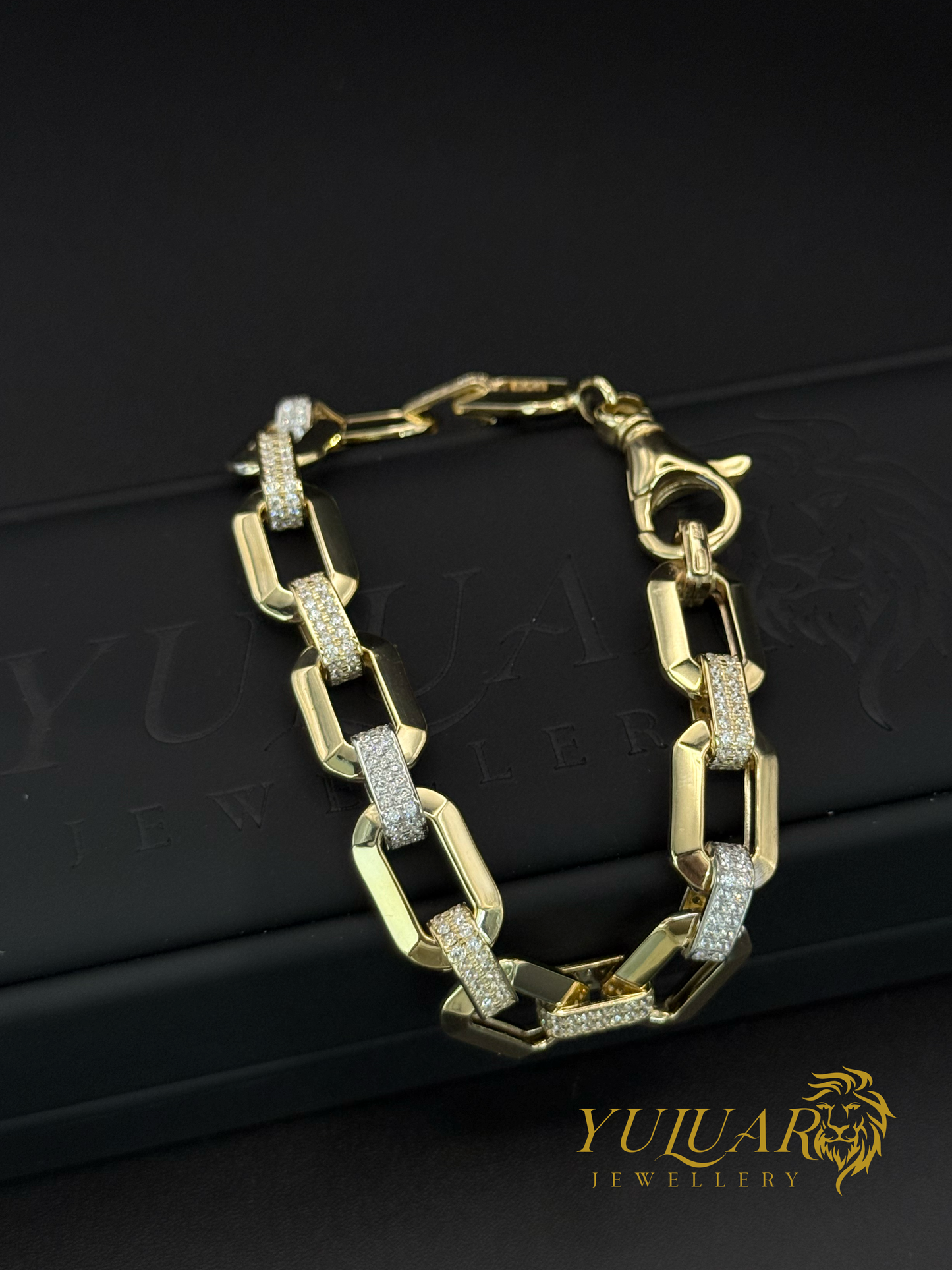 14K Gold Bracelet with CZ