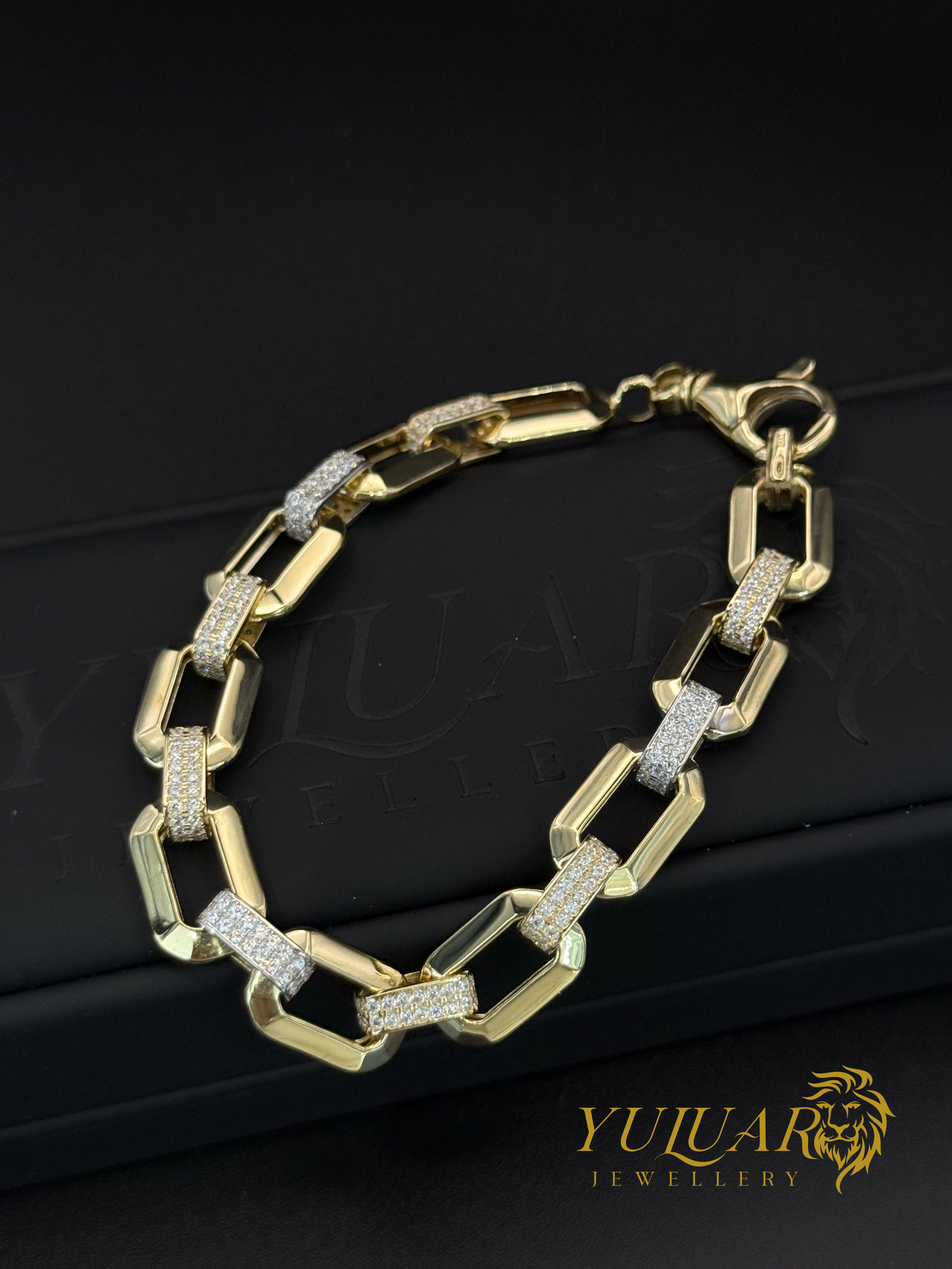 14K Gold Bracelet with CZ