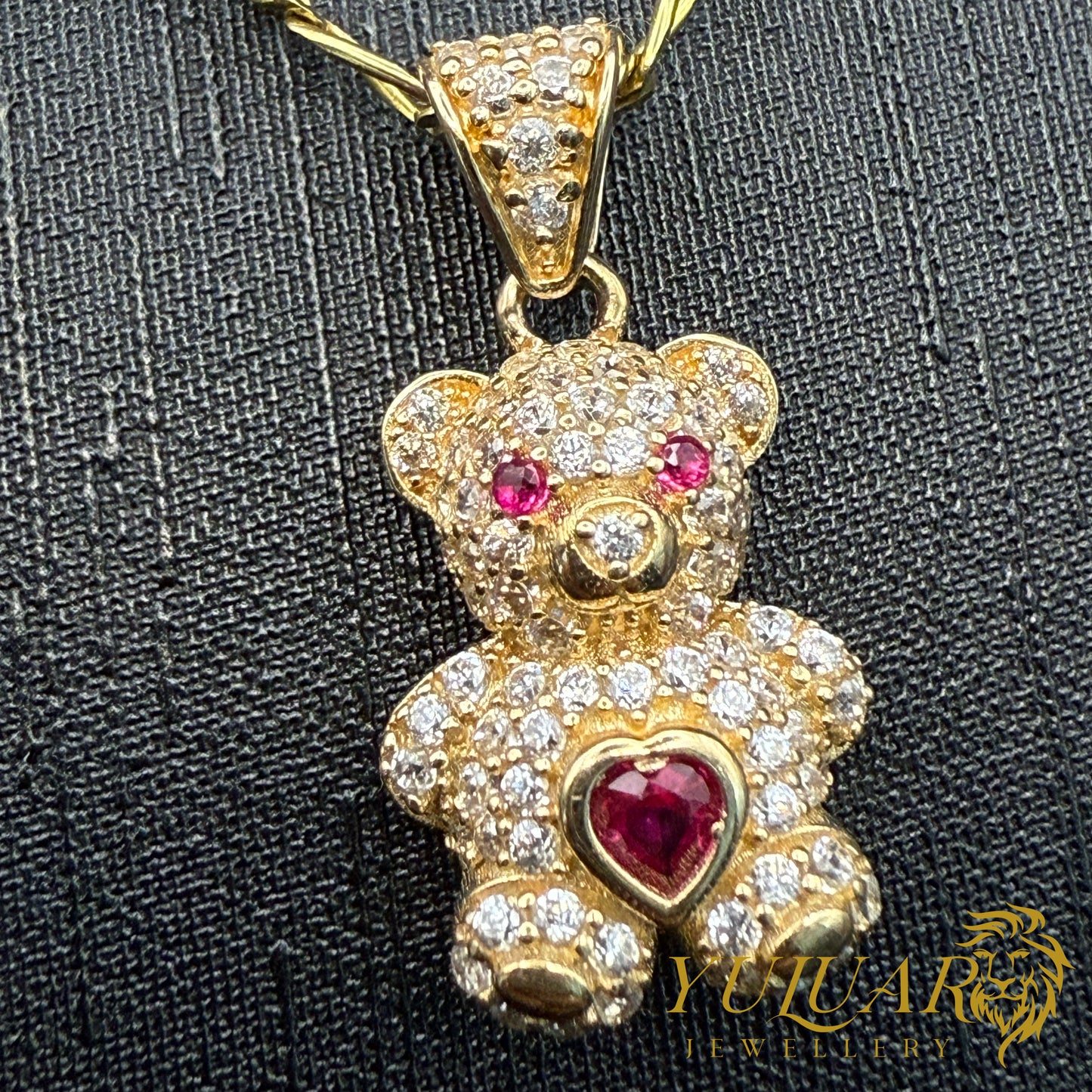 Teddy Bear Pendant CZ