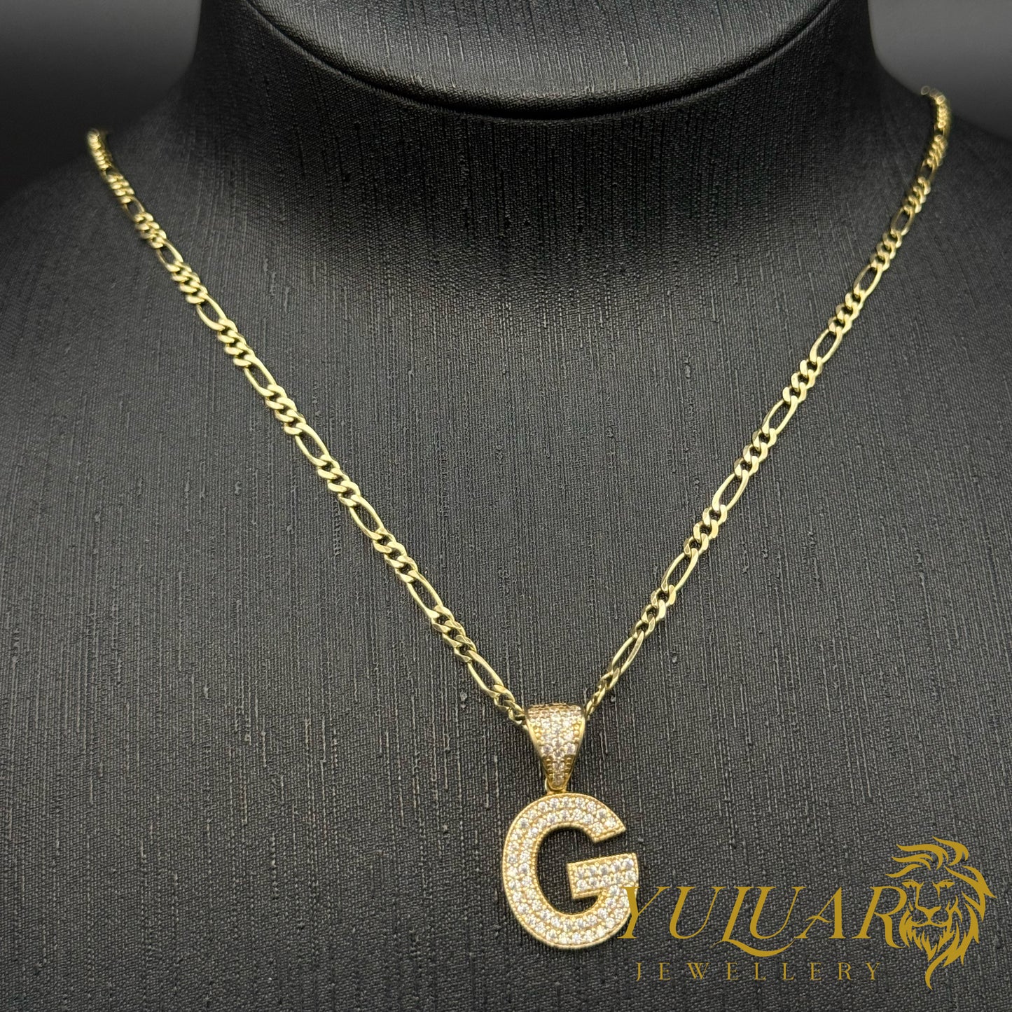 Letter Pendant 14K CZ