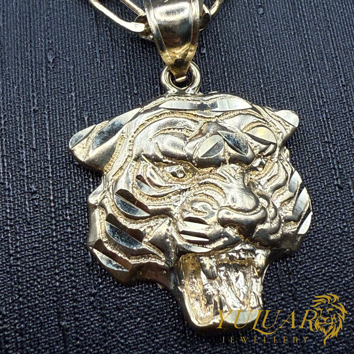Tiger Pendant 14K