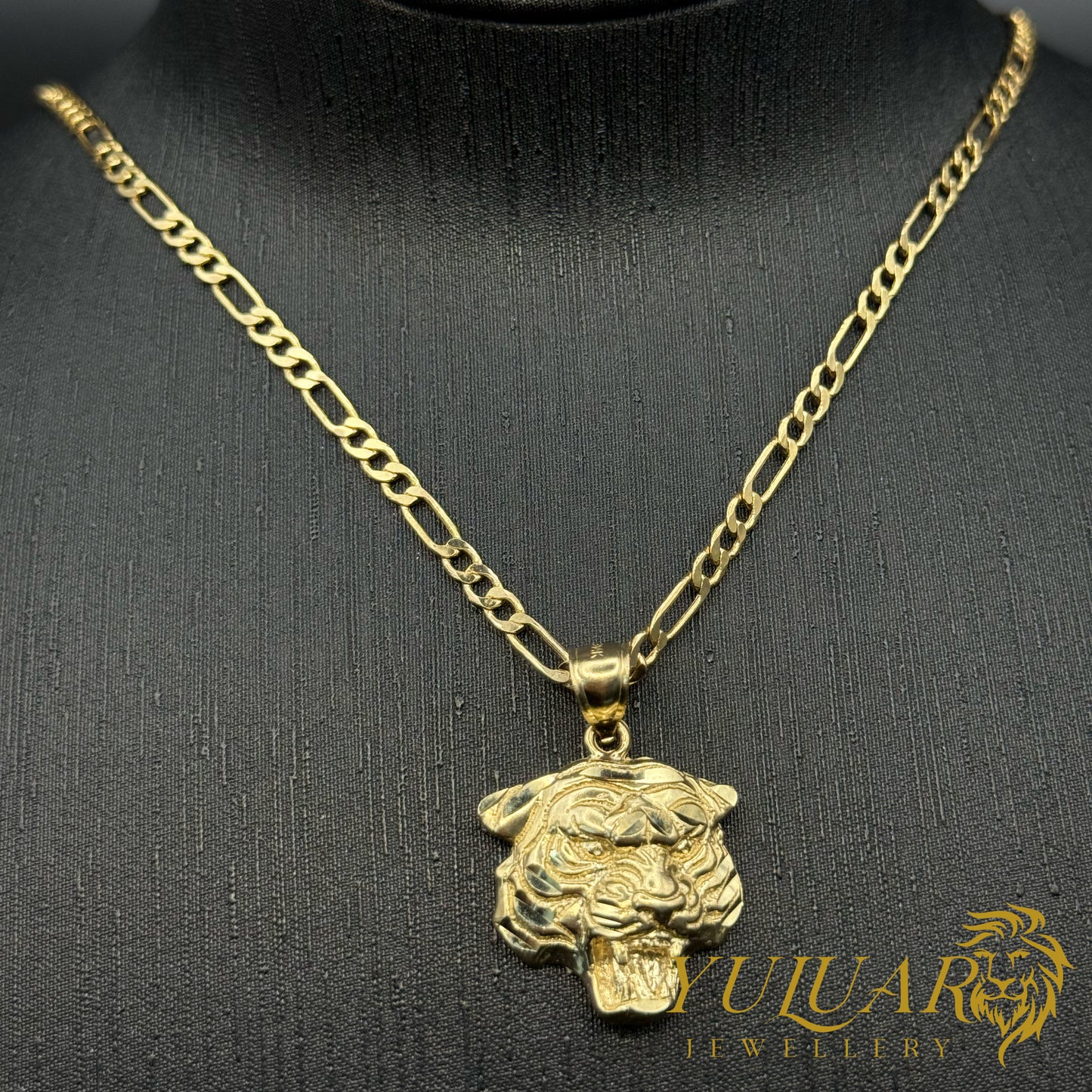 Tiger Pendant 14K