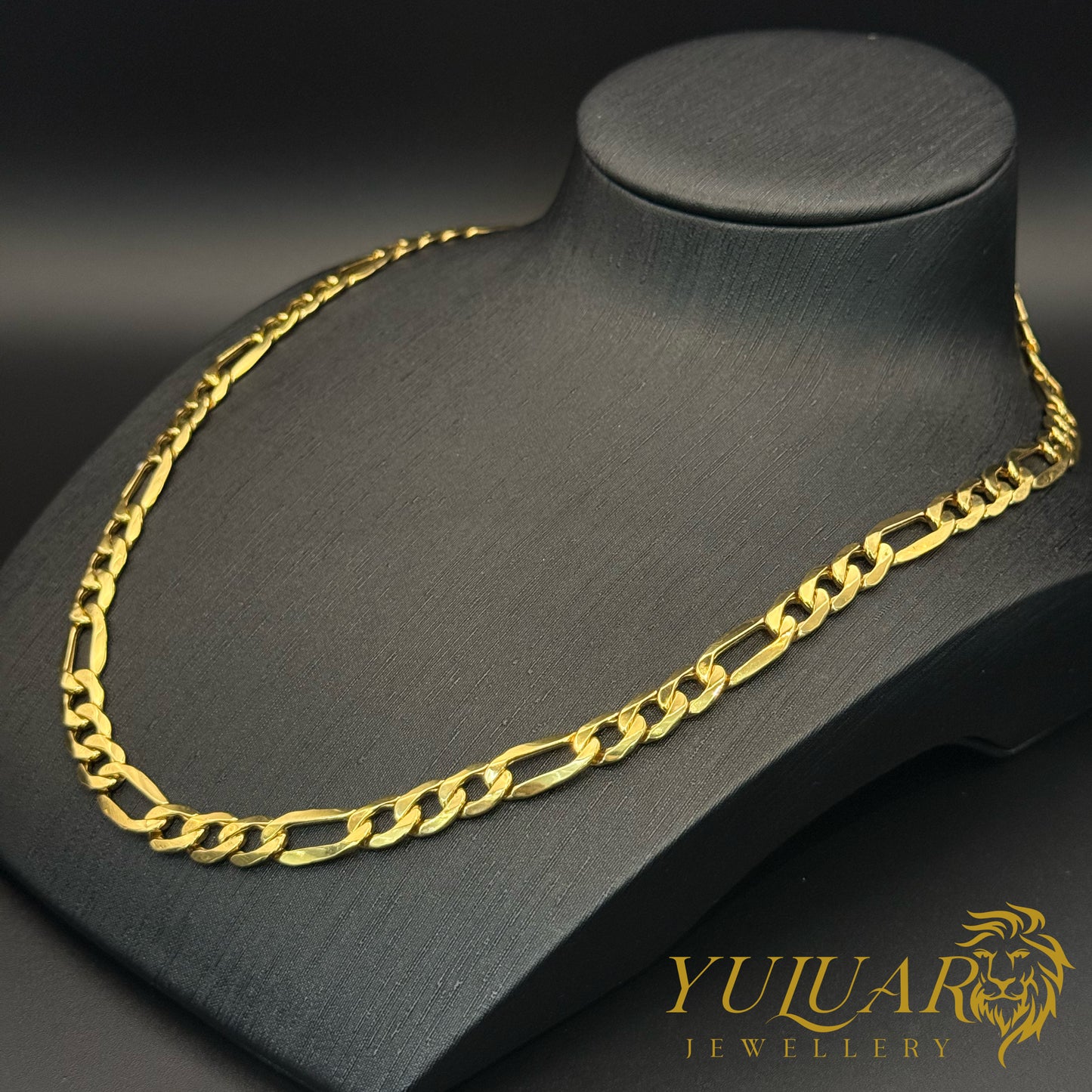 14K Hollow Figaro Chain (8.2 mm) 22''