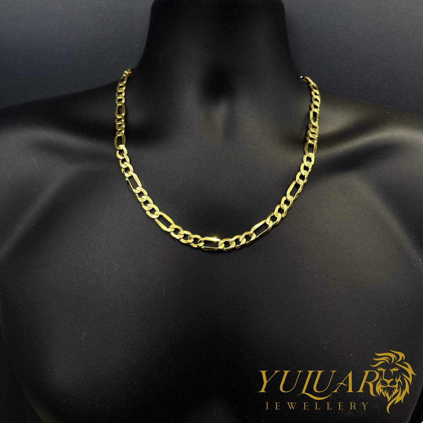 14K Hollow Figaro Chain (8.2 mm) 22''