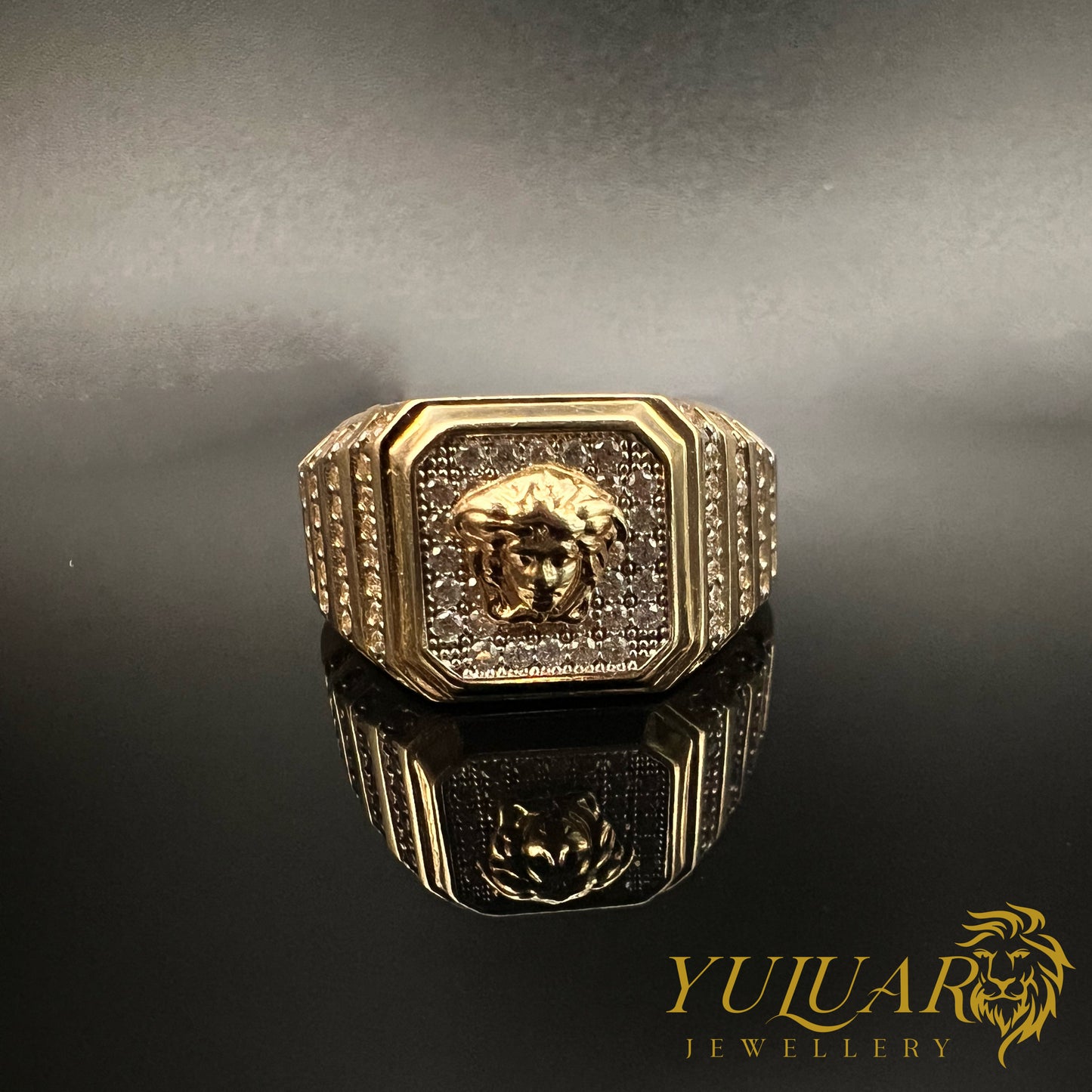 14K Men's Ring CZ
