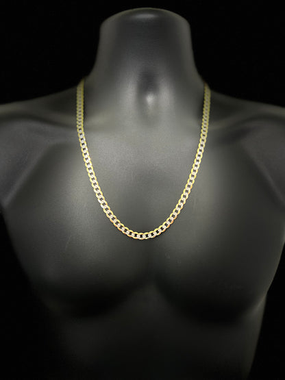 14K Solid Two-tone Cuban Chain