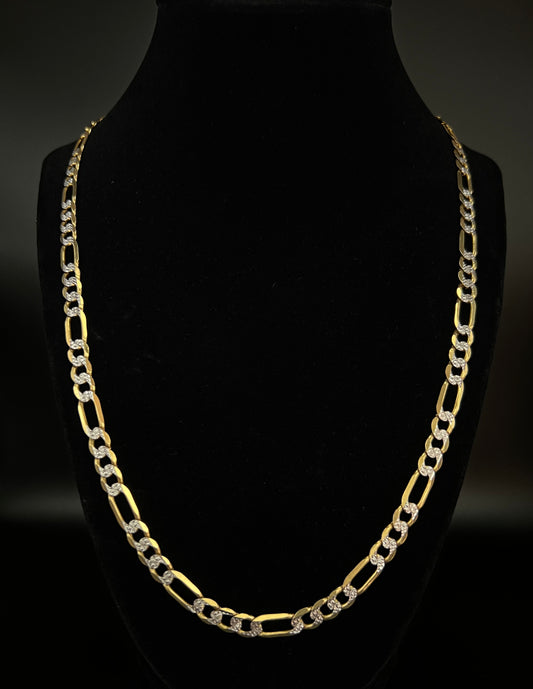 Solid Two-Tone Figaro Chain