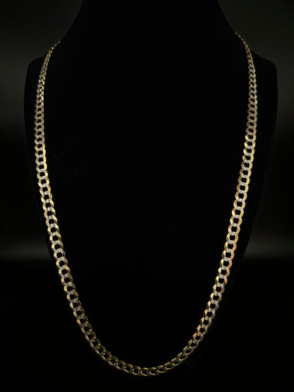14K Solid Two-Tone Miami Chain