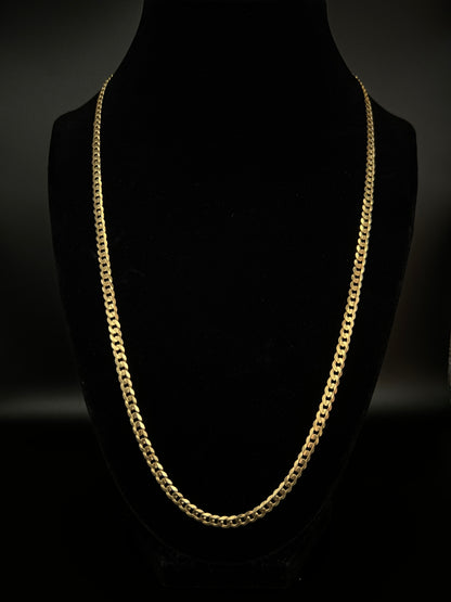 14K Solid Cuban Curb Chain