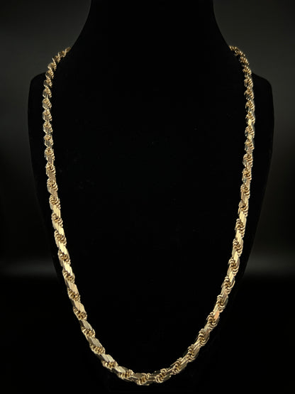 14k Semi-Solid Rope Chain