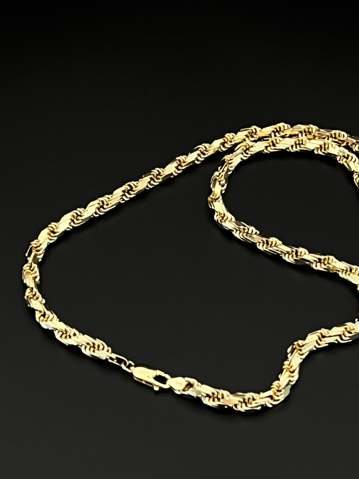 14k Semi-Solid Rope Chain