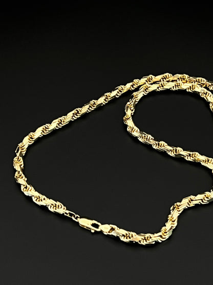 14k Semi-Solid Rope Chain