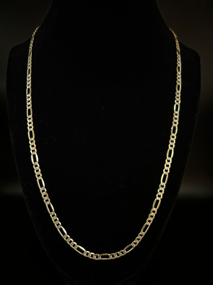 14K Solid Two-Tone Figaro Chain 22''