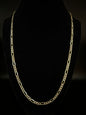 14K Solid Two-Tone Figaro Chain 22''