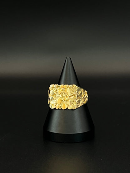 14K Men's Nugget Ring