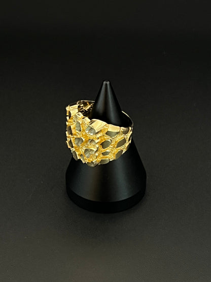 14K Men's Nugget Ring