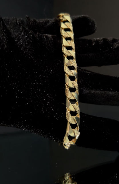 14K Men's Link Bracelet 9MM