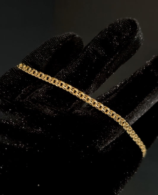 14K Solid Fancy Chino Bracelet 3.8MM