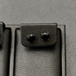 Black Round CZ Stud Earrings