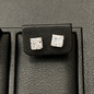 Square CZ Stud Earrings 14K Gold