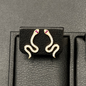Snake Stud Earrings 14K Gold