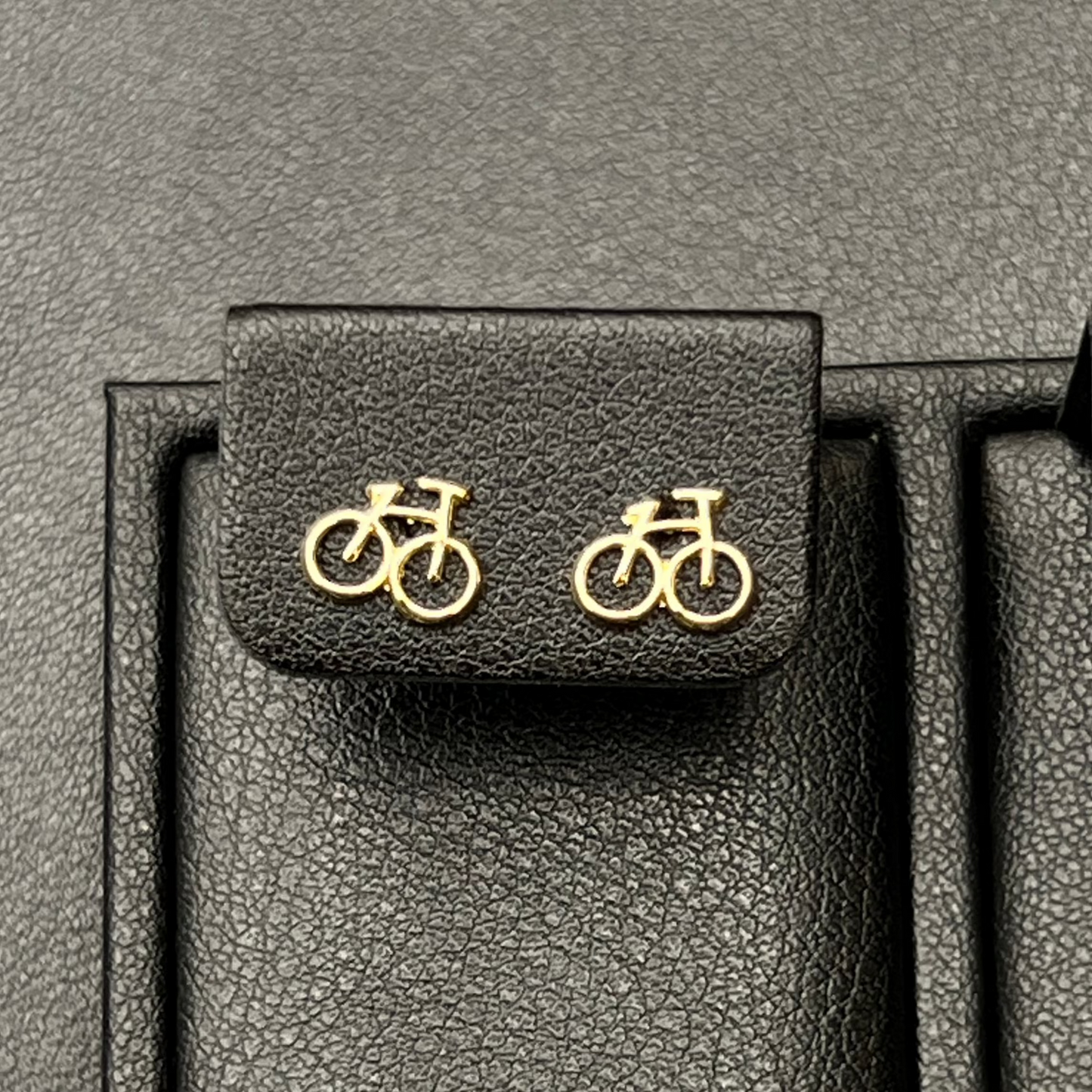 Bicycle Stud Earrings 14K Gold
